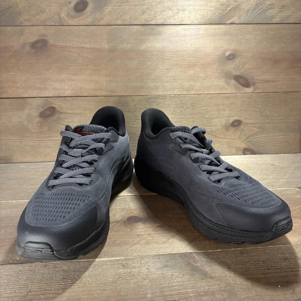 Skechers Slip ins Go Run Consistent 2.0 Mens 8.5 shoes Black Knit Wide Sneakers